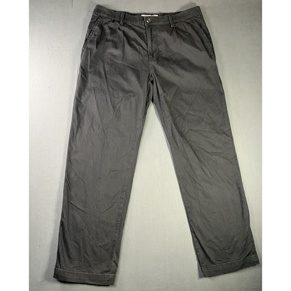 Arizona Jean Co. Loose Fit Flex Chino Pants Charcoal Gray 34x30